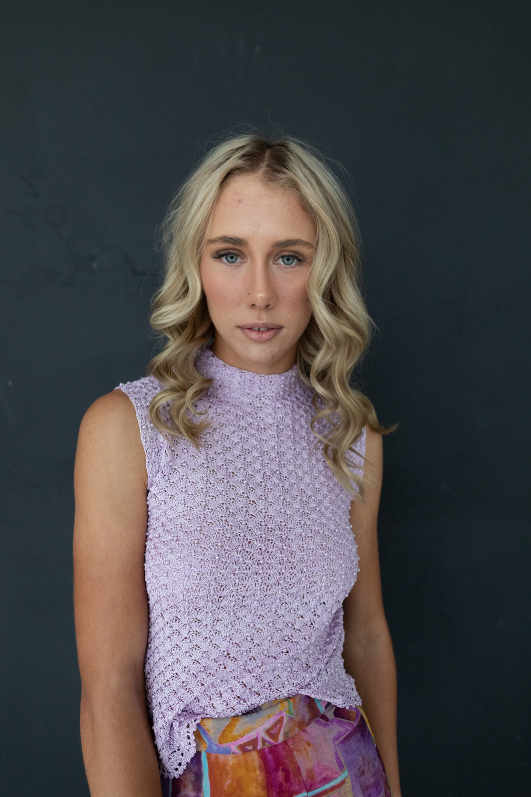 Lavender beaded Tank