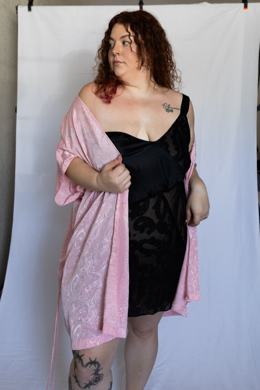 Intimate Moods Plus Size Short Robe