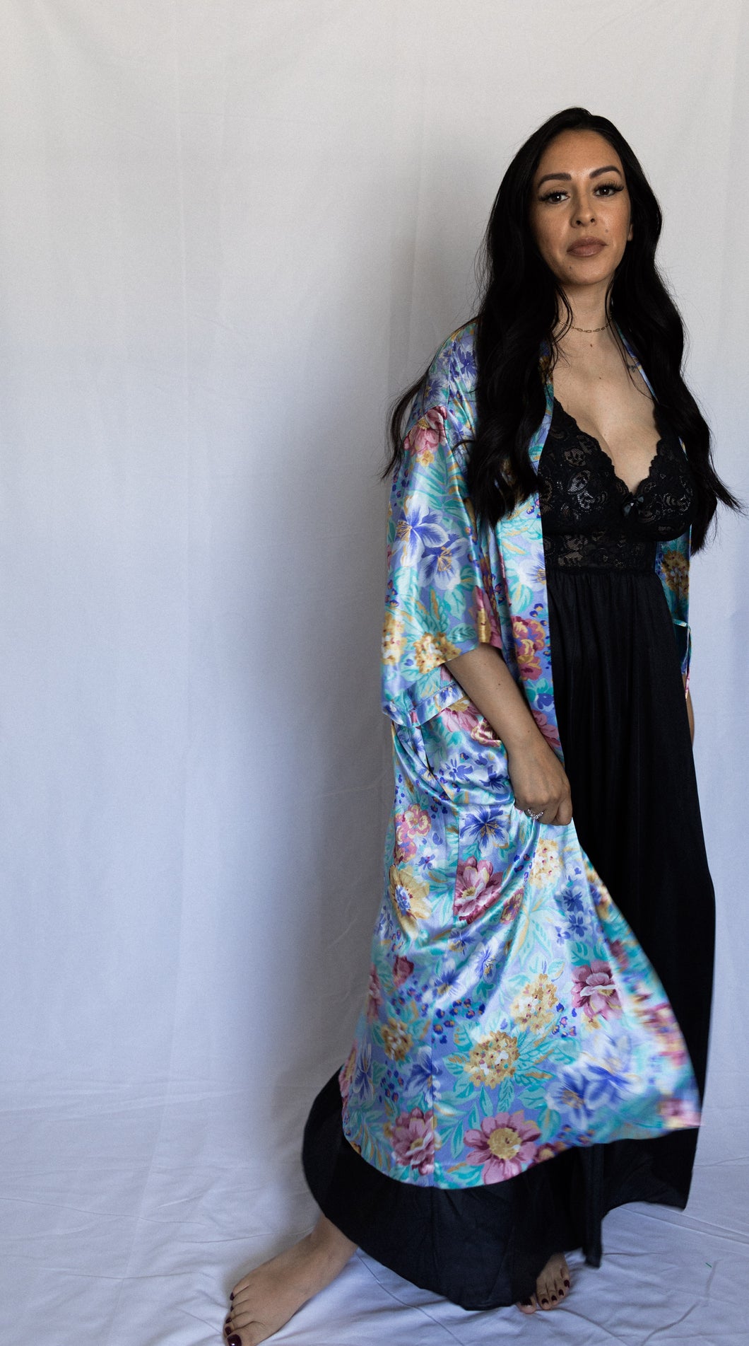 California Dynasty Floral Long Robe